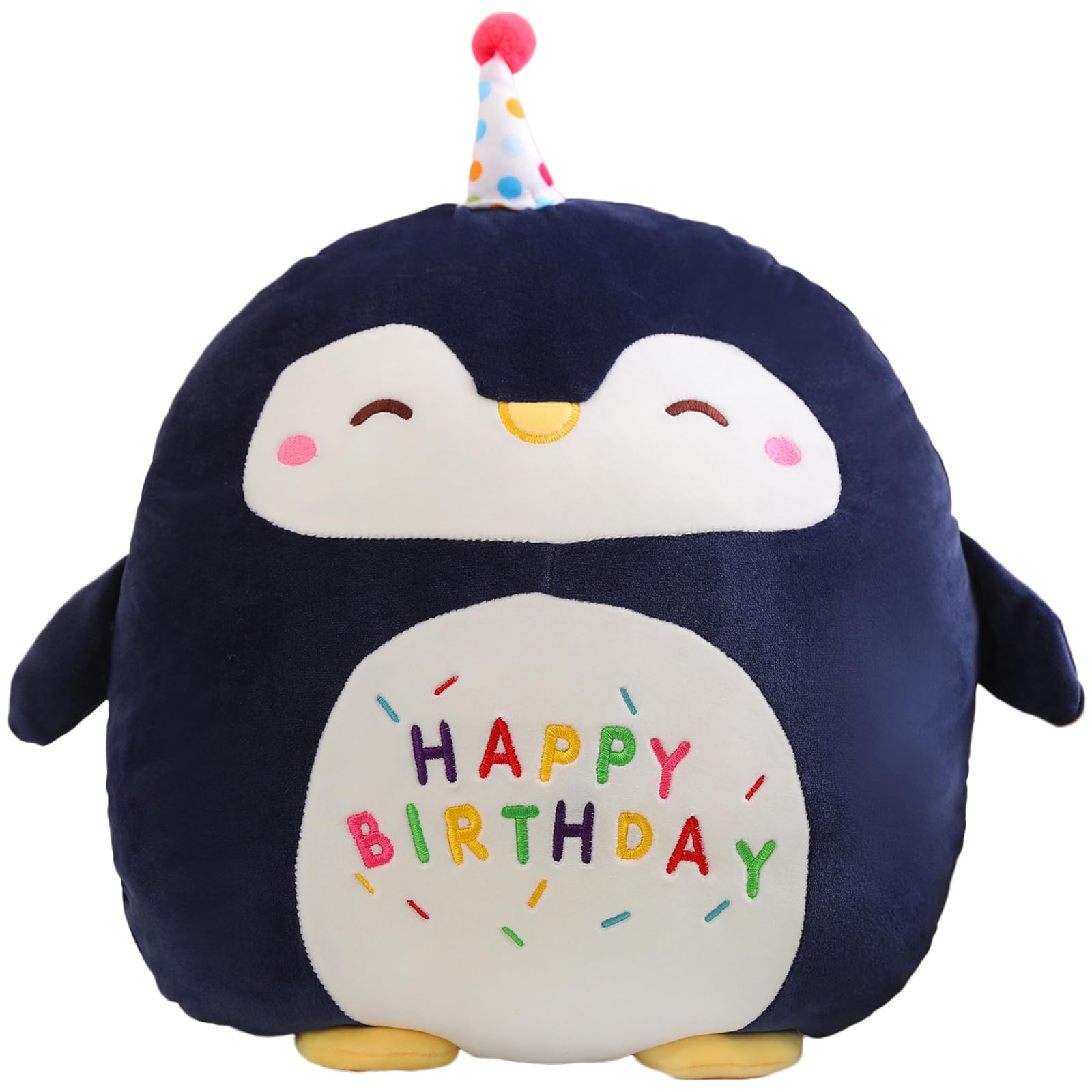 Fawowe Penguin Plush Toy Penguin Stuffed Animal Cute Birthday Penguin Plushies Pillow Soft Happy Birthday Plush Toy Gifts For Ki